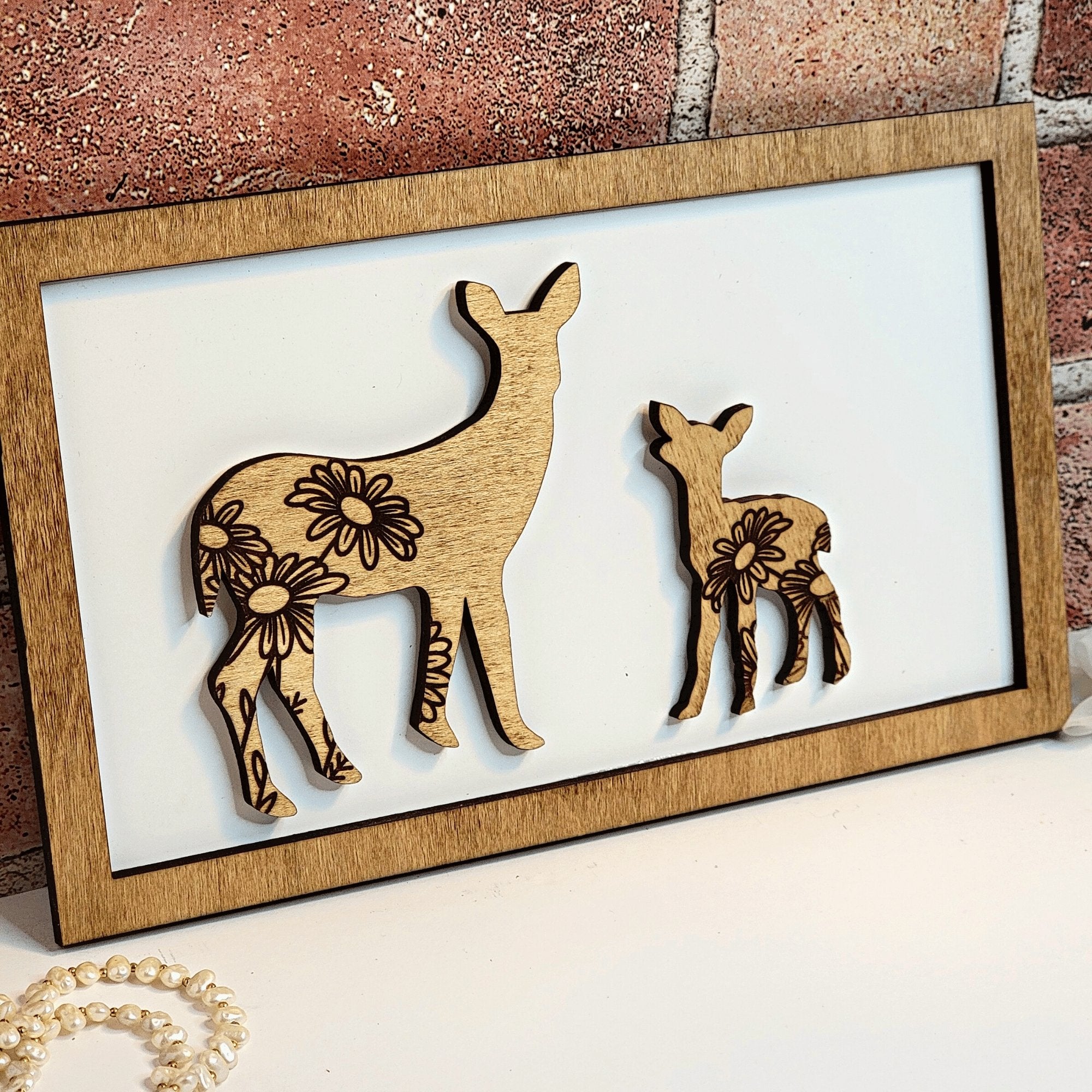 Deer Mommy & Me Animal Sign - Designodeal