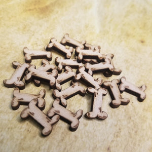 Dog Bone Wood Stud Earring Blanks and Wood Confetti - Designodeal