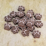 Dog Paw Print With Heart Wood Stud Earring Blanks and Wood Confetti - Designodeal
