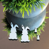 Easter Bunny Rabbits Right Ear Down Sublimation Earring Blanks ~ Multiple Sizes - Designodeal