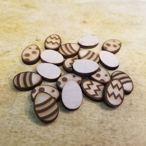 Easter Egg Bundle Wood Stud Earring Blanks and Wood Confetti - Designodeal