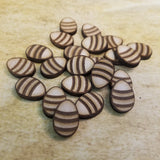 Easter Egg Lined Wood Stud Earring Blanks and Wood Confetti - Designodeal