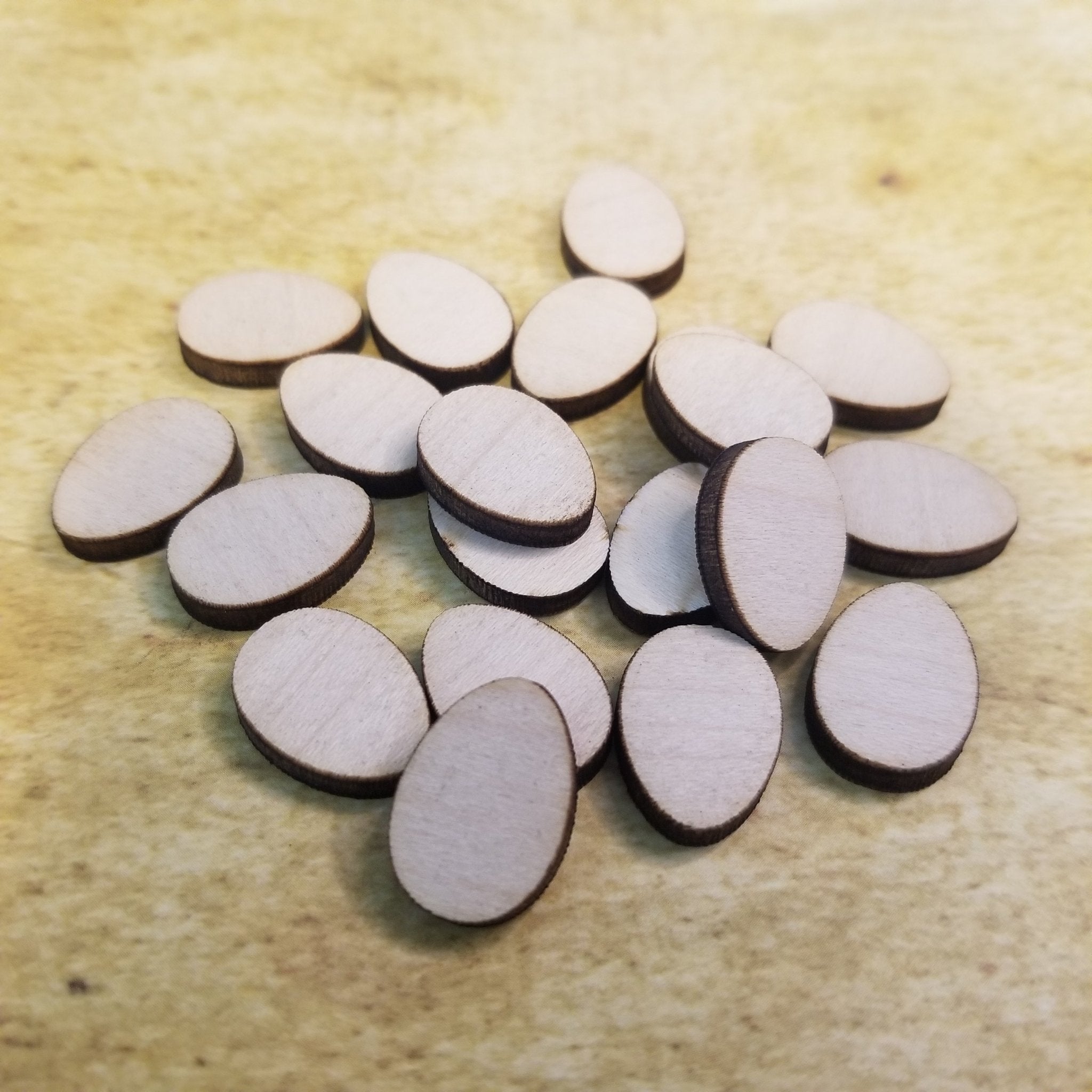 Easter Egg Shaped Wood Stud Earring Blanks and Wood Confetti - Designodeal
