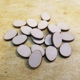 Easter Egg Shaped Wood Stud Earring Blanks and Wood Confetti - Designodeal