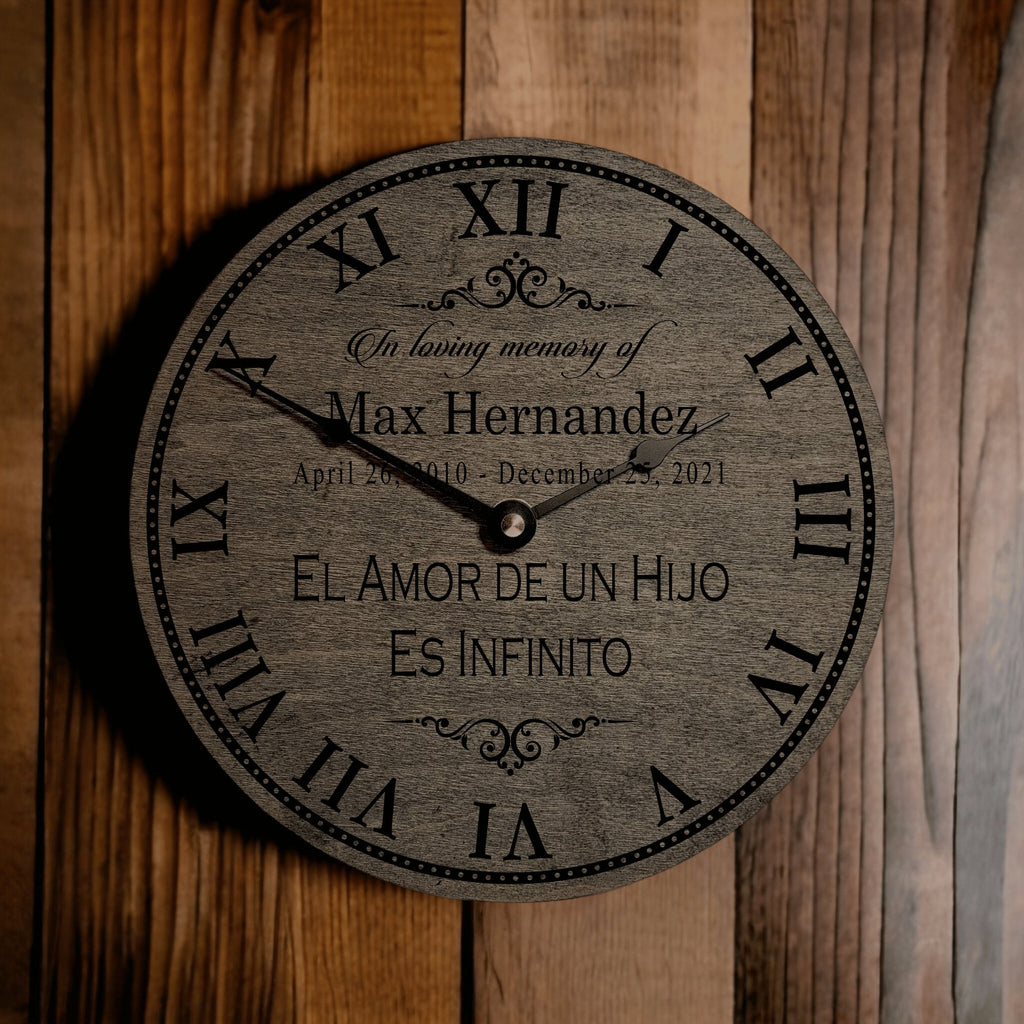 El Amor De Un Hijo Es Infinito Love Is Timeless Spanish Memorial Clock - Designodeal