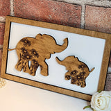 Elephant Mommy & Me Sign - Daddy & Me Animal Sign - Designodeal