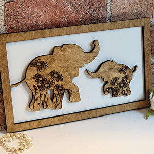 Elephant Mommy & Me Sign - Daddy & Me Animal Sign - Designodeal