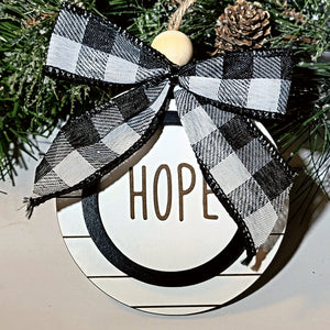 Faith Hope Love Peace Joy Farmhouse Christmas Ornament - Designodeal