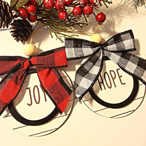 Faith Hope Love Peace Joy Farmhouse Christmas Ornament - Designodeal