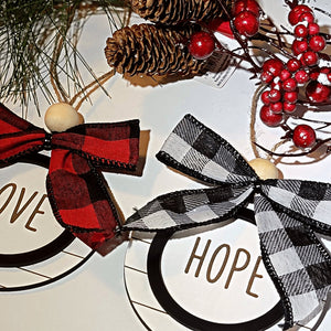 Faith Hope Love Peace Joy Farmhouse Christmas Ornament - Designodeal