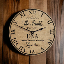 Load image into Gallery viewer, Family Adoption Clock - DNA Doesn&#39;t Make A Family Love Does - Designodeal
