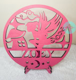 Fantasy Series Round Name Sign Without Backer - Designodeal