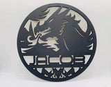 Fantasy Series Round Name Sign Without Backer - Designodeal