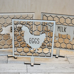 Farm Animal Chicken Wire Tiered Tray Signs - Designodeal