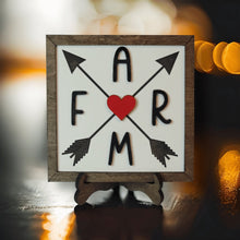 Load image into Gallery viewer, Farm With Arrows Wood Framed Sign - Designodeal
