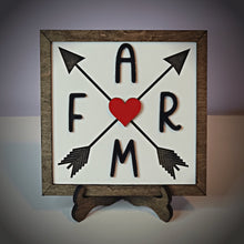 Load image into Gallery viewer, Farm With Arrows Wood Framed Sign - Designodeal

