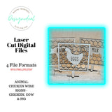 Farmhouse Animal Chicken Wire Signs Digital File Only - Designodeal