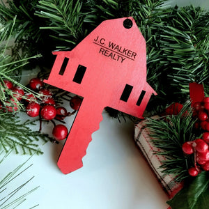 First Christmas in New Home Red Barn Key Christmas Ornament SVG DIGITAL DOWNLOAD Files - Designodeal