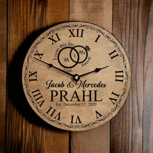 Load image into Gallery viewer, From This Day Until Forever Rings Wedding Clock - Designodeal
