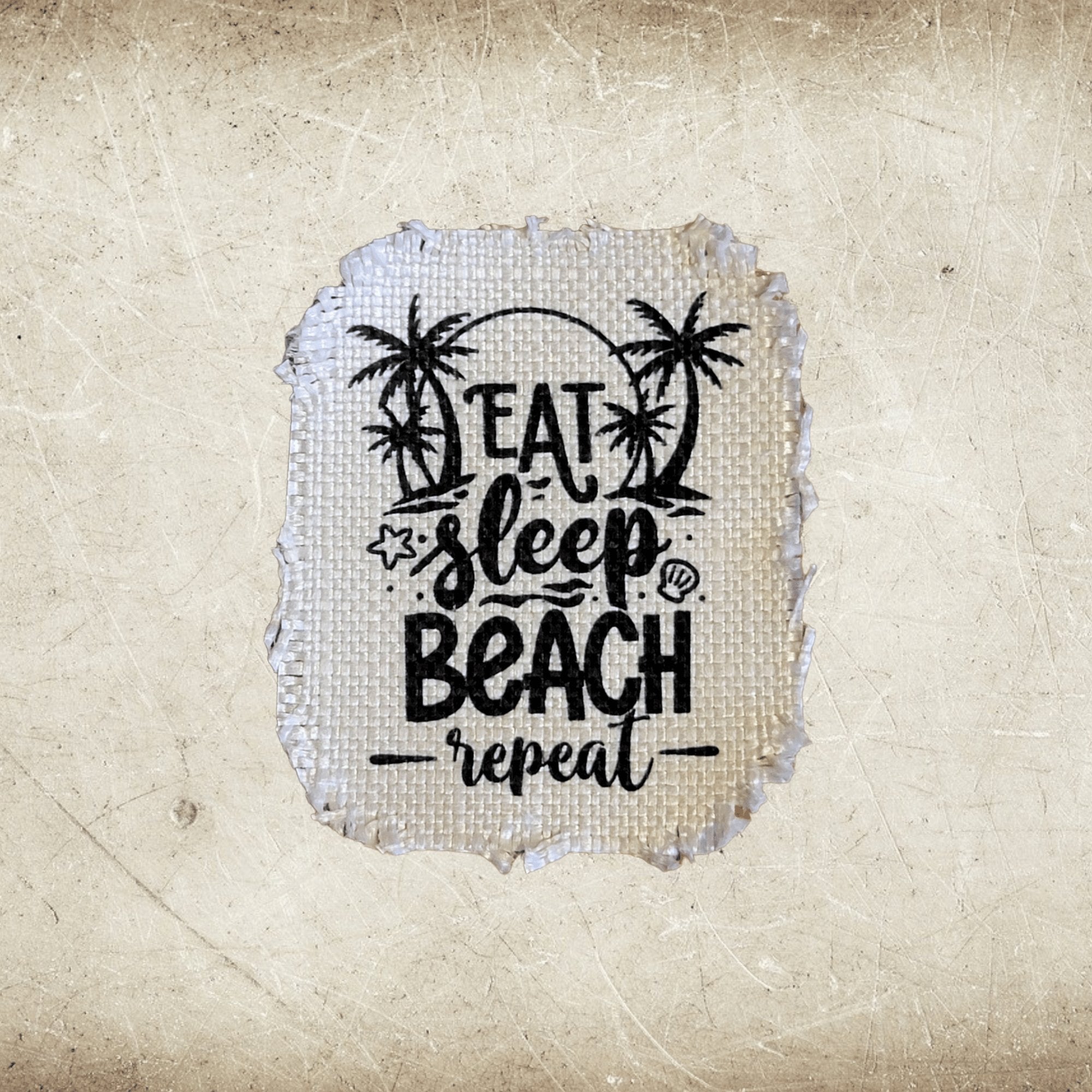 Fun Beach & Drinking Frayed Sublimation Hat Patches - Designodeal