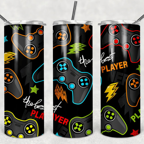 Gamer The Best Player Sublimation Tumbler 20oz Straight - Designodeal