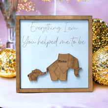Load image into Gallery viewer, Geometric Elephant Family Sign for Mom or Dad Personalized Gift - Designodeal
