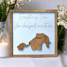 Load image into Gallery viewer, Geometric Elephant Family Sign for Mom or Dad Personalized Gift - Designodeal
