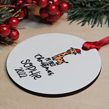 Load image into Gallery viewer, Giraffe My First Christmas Baby&#39;s 1st Christmas Ornament - Designodeal
