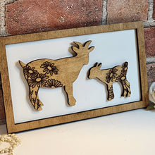 Load image into Gallery viewer, Goat Mommy &amp; Me Sign - Daddy &amp; Me Animal Sign - Designodeal
