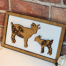Load image into Gallery viewer, Goat Mommy &amp; Me Sign - Daddy &amp; Me Animal Sign - Designodeal
