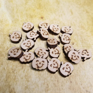 Goofy Pumpkin Wood Stud Earring Blanks and Wood Confetti - Designodeal