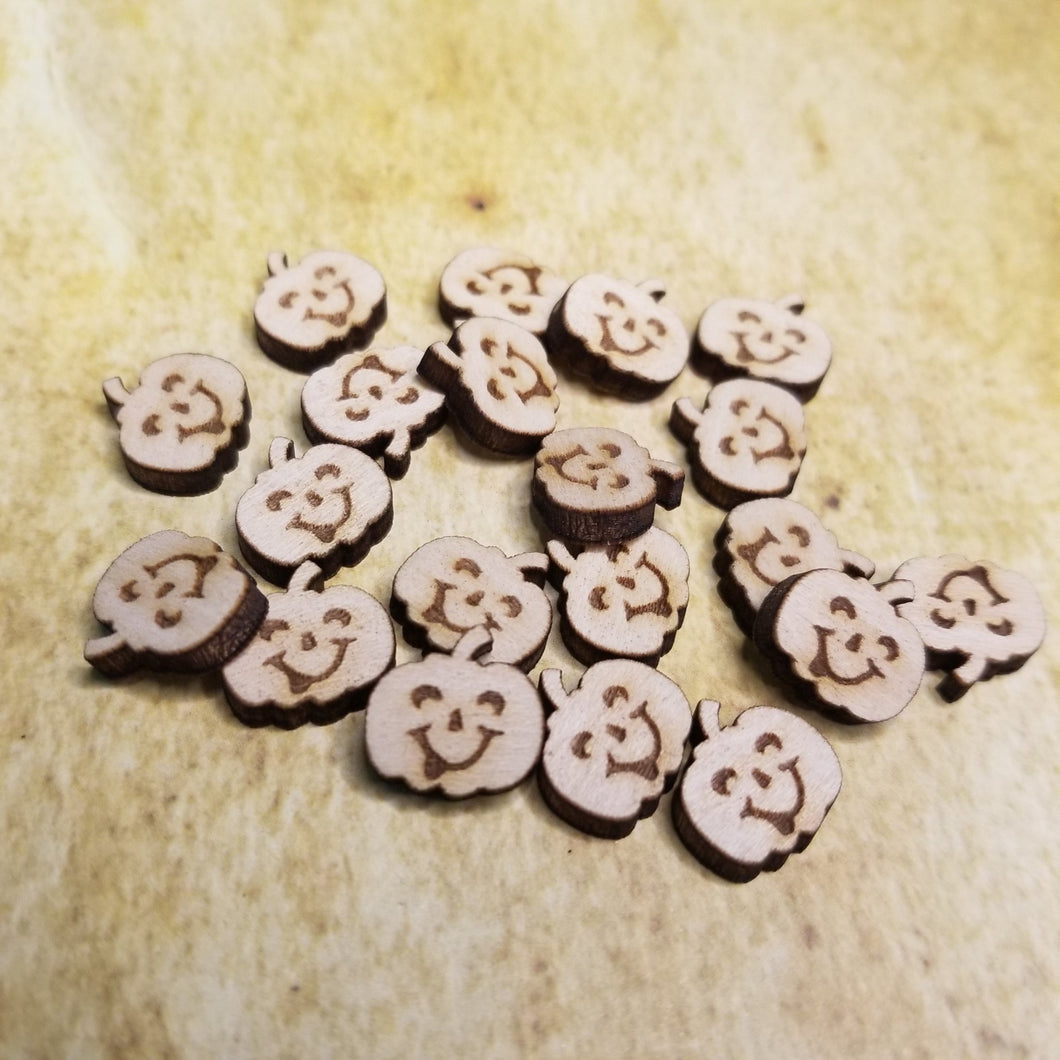 Goofy Pumpkin Wood Stud Earring Blanks and Wood Confetti - Designodeal