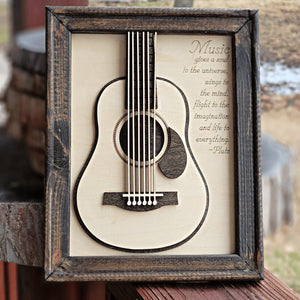 Guitar Sign With Music Quote - Designodeal