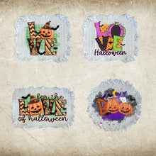 Load image into Gallery viewer, Halloween Fall Frayed Sublimation Hat Patches #3 - Designodeal
