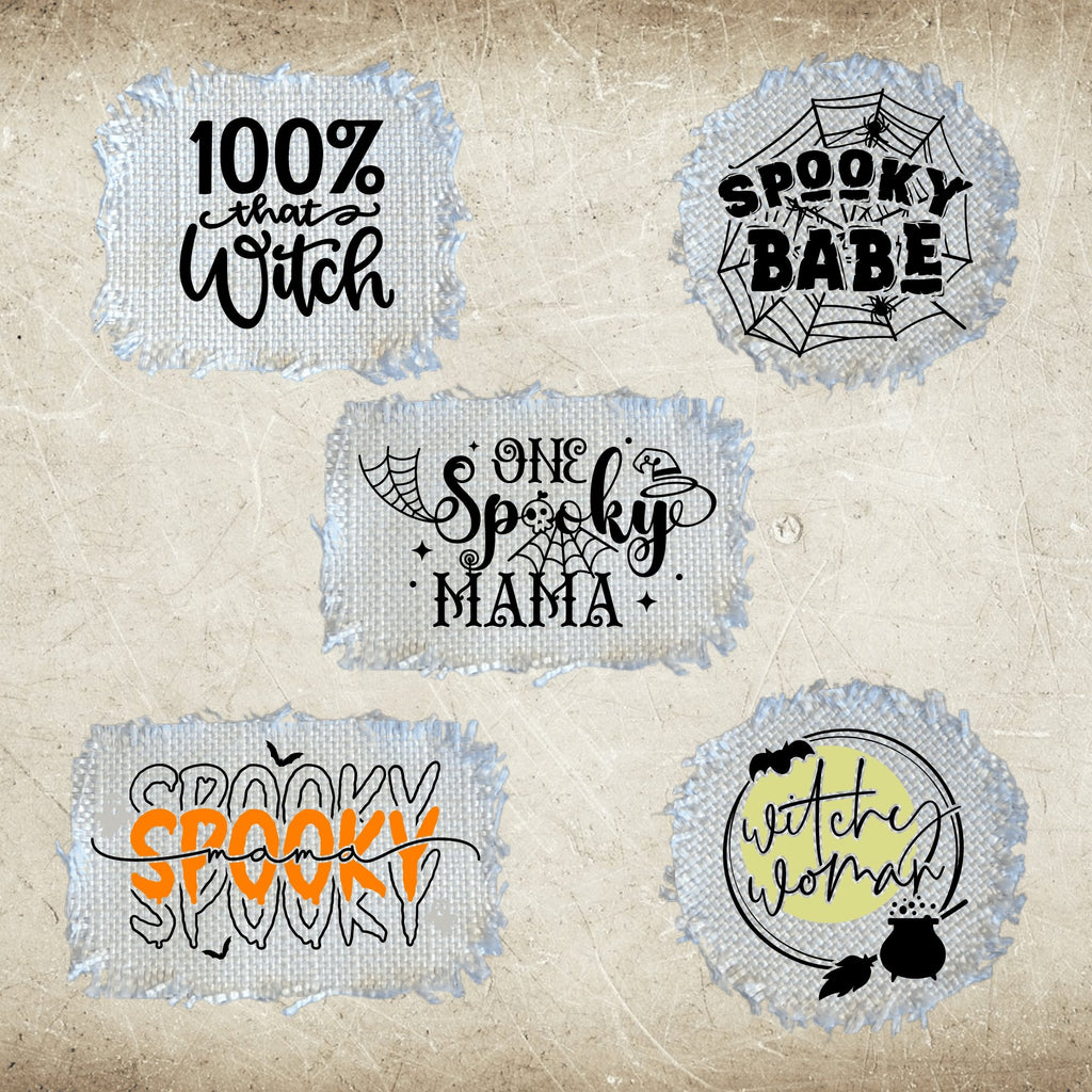 Halloween Fall Frayed Sublimation Hat Patches - Designodeal