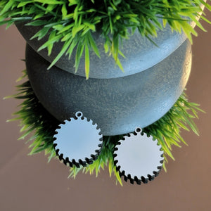 Halloween Faux Saw Blade Sublimation Earring Blanks ~ Multiple Sizes - Designodeal
