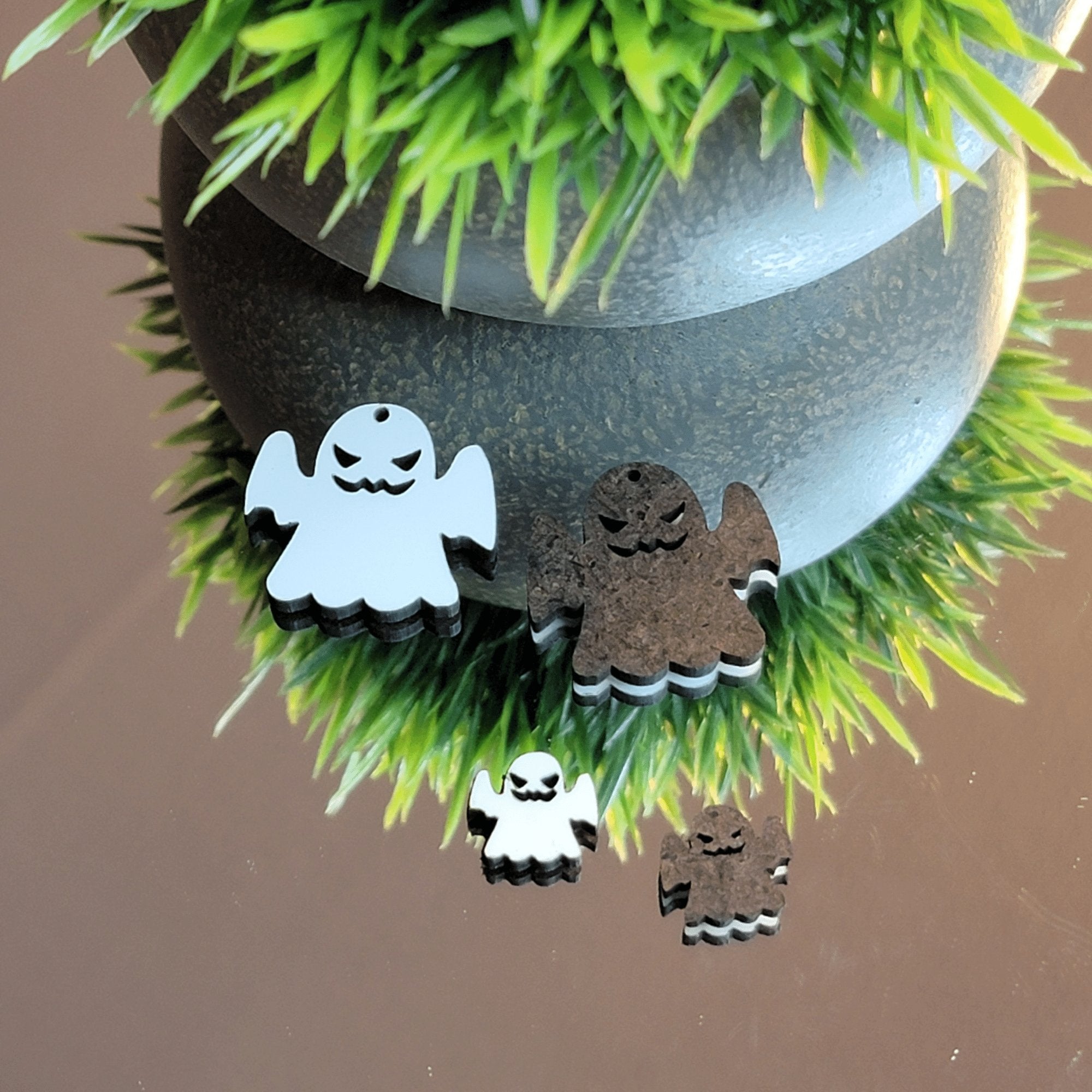 Halloween Scary Ghost Sublimation Earring Blanks ~ Multiple Sizes - Designodeal