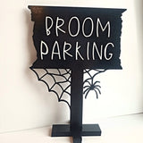 Halloween Witch Broom Parking Sign - Designodeal
