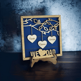 Personalized Hanging Hearts Dad Sign