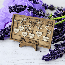 Load image into Gallery viewer, Personalized Hanging Hearts Grandma Sign
