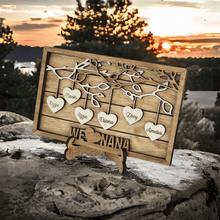 Load image into Gallery viewer, Personalized Hanging Hearts Grandma Sign
