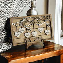 Load image into Gallery viewer, Personalized Hanging Hearts Grandma Sign
