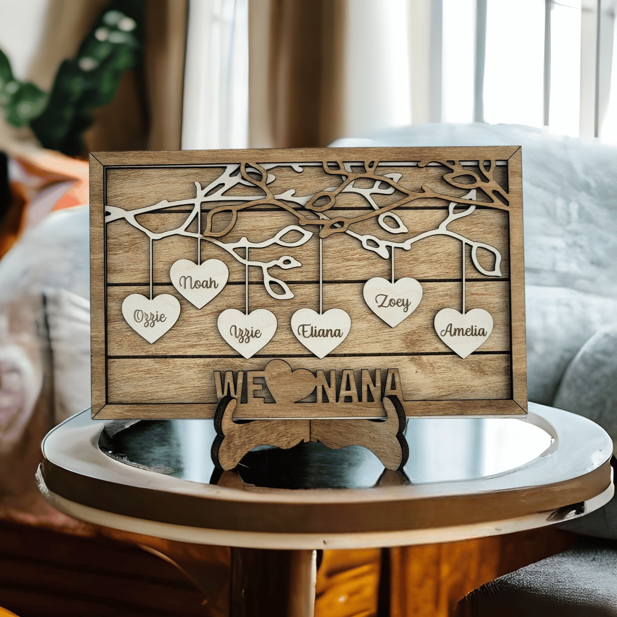 Personalized Hanging Hearts Grandma Sign