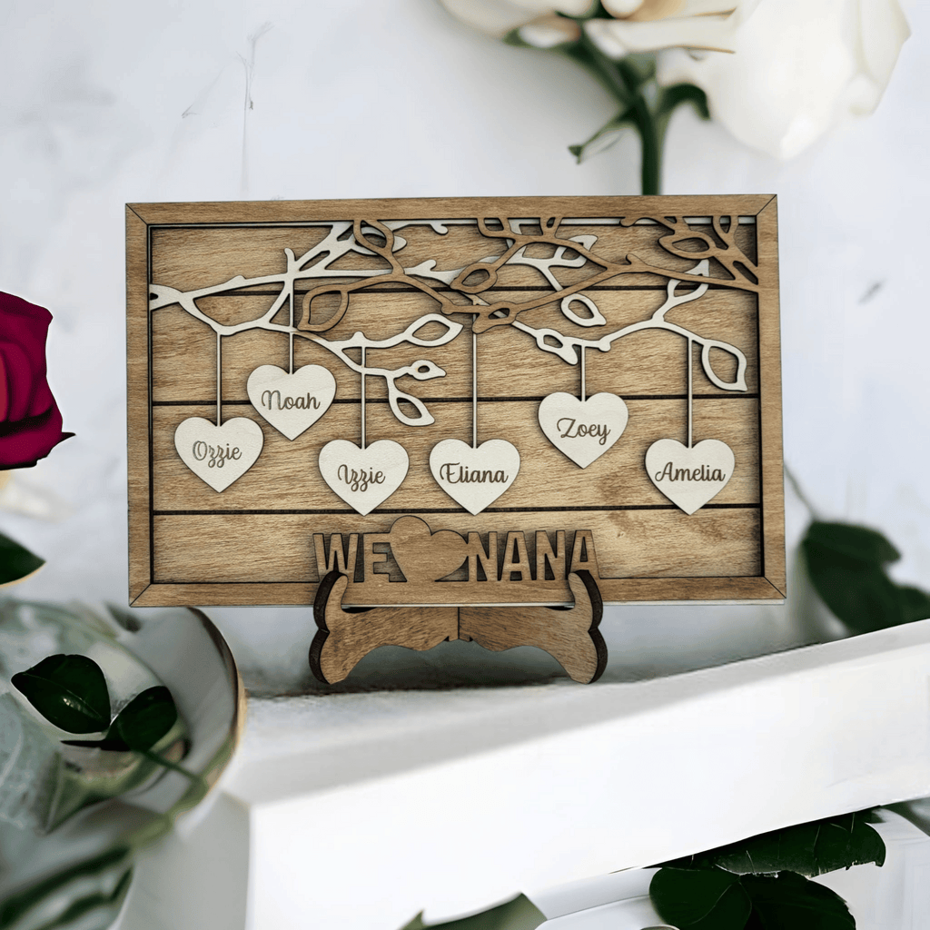 Personalized Hanging Hearts Grandma Sign