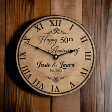 Load image into Gallery viewer, Happy 50th Wedding Anniversary Clock - Designodeal
