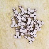 Happy Boy Thin Penis Wood Stud Earring Blanks and Wood Confetti - Designodeal