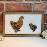 Hen Chicken Daddy & Me Animal Sign - Designodeal