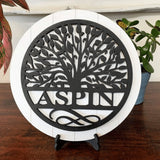 Home Decor Series Round Name Sign With Backer - Designodeal
