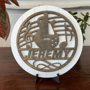 Home Decor Series Round Name Sign With Backer - Designodeal