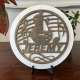 Home Decor Series Round Name Sign With Backer - Designodeal